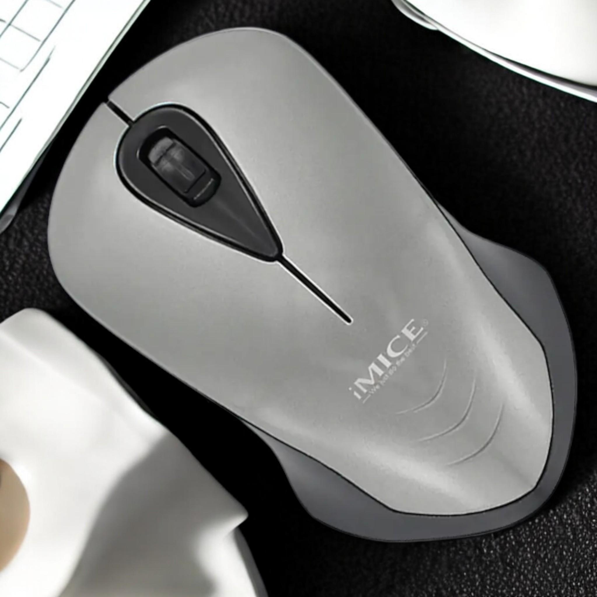 Мышь компьютерная iMice E-2370 беспроводная бесшумная 1600 DPI Gray (В_Е2370Gray) - фото 3