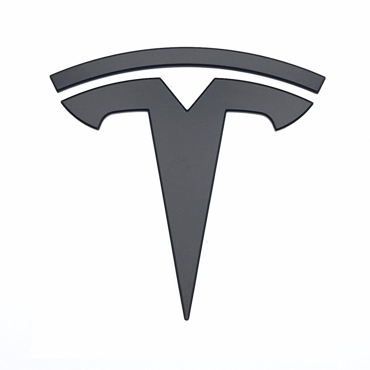 Эмблема Tesla Model Y задняя 8,9х8,7 см Черный матовый (2058758551)