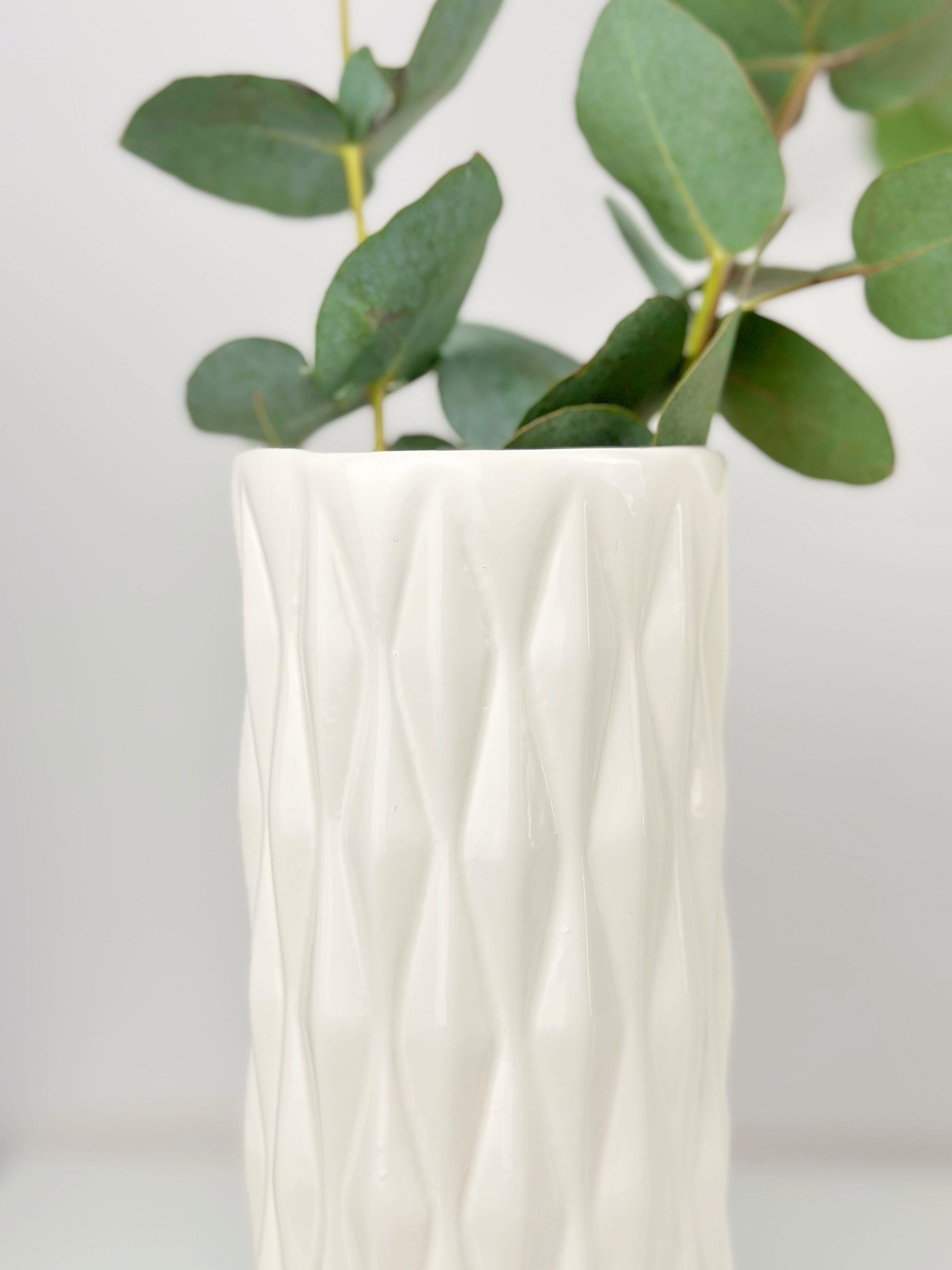 Ваза для цветов и декора глиняная керамическая Кристал 20 см Бежевый (4001-14) - фото 2