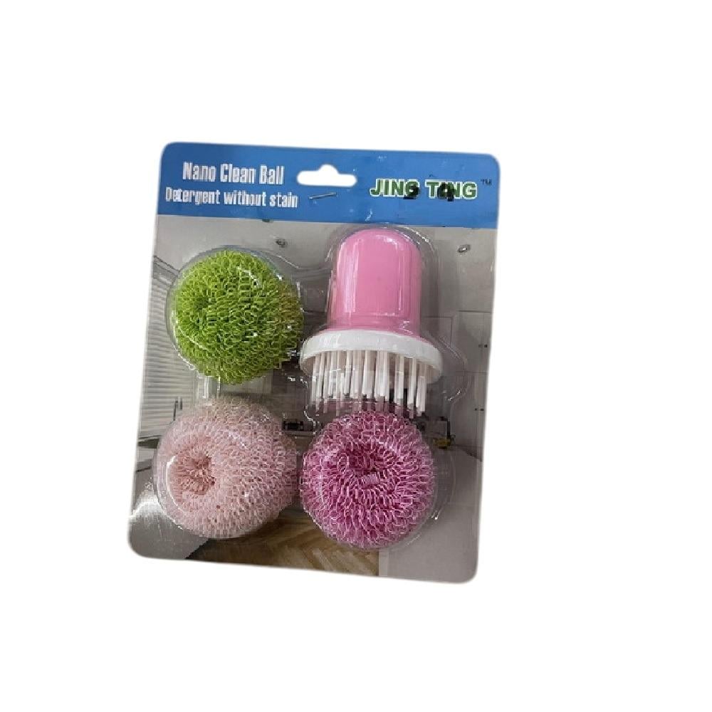 Щетки-мочалки кухонные R93532 4 пр. 19х16 см