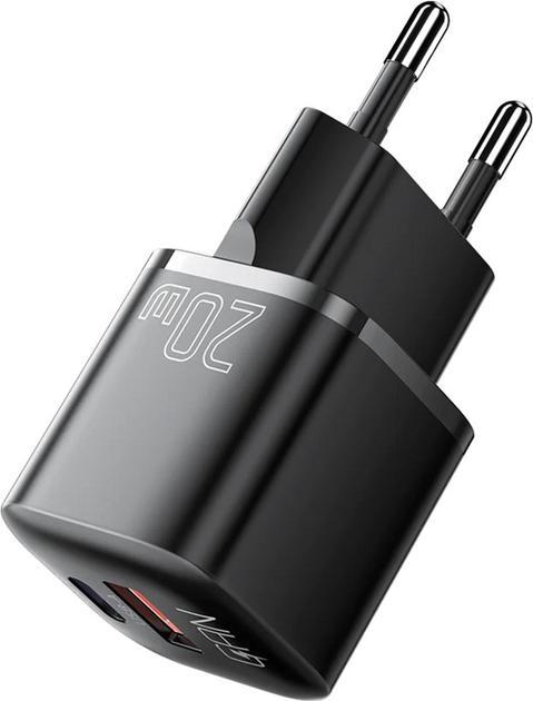 Зарядное устройство Essager Camber 20W GaN Travel Phone Charger USB A Type C EU Black (ECTAC-HMB01-P) - фото 2 Зарядное устройство Essager Camber 20W GaN Travel Phone Charger USB A Type C EU Black (ECTAC-HMB01-P) - фото 2