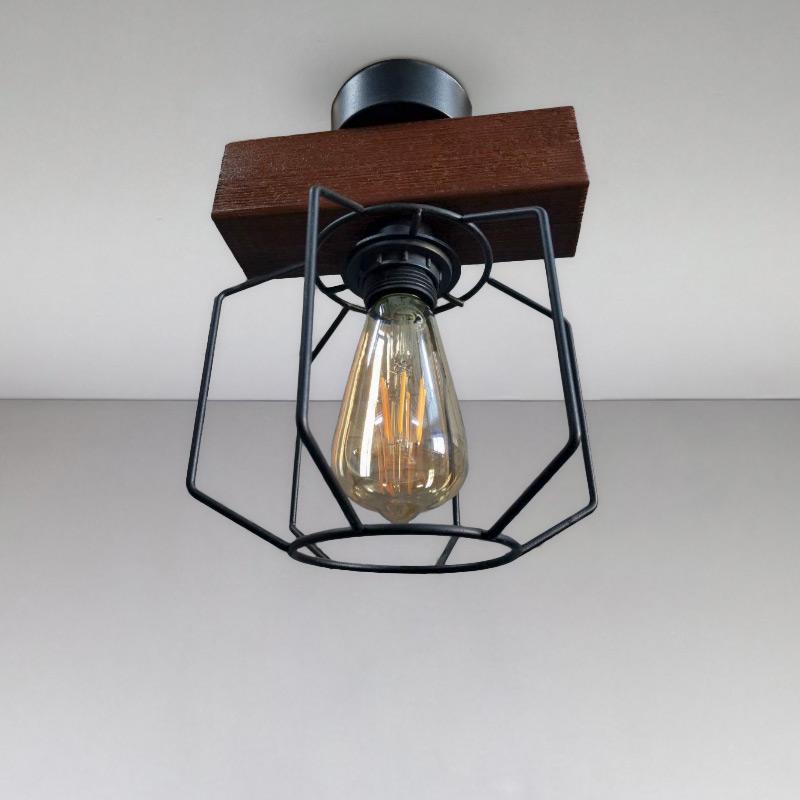 Люстра потолочная деревянная Light House SRS-16174/1 на одну лампу Орех