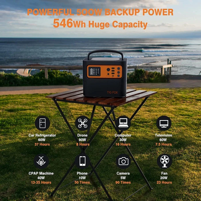 Зарядная станция портативная TIG FOX T500 Portable 540 Wh (T500) - фото 11