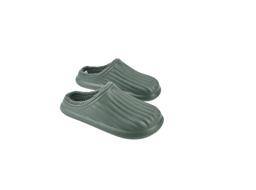 Калоші чоловічі утеплені з відкритим задником на хутрі р.41 Хакі (2740602022)