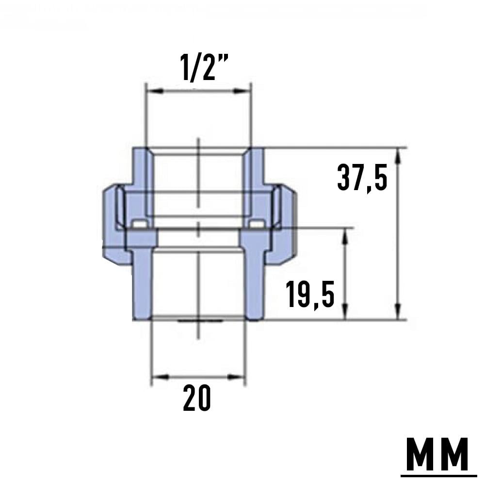 Розбірне з'єднання Wavin PP-R 20 мм 1/2" внутрішнє - фото 2