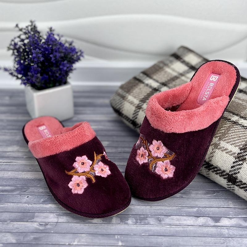 Домашні тапочки жіночі БЕЛСТА Е-00209 25,5 см p. 40 Бордовий (39975420)