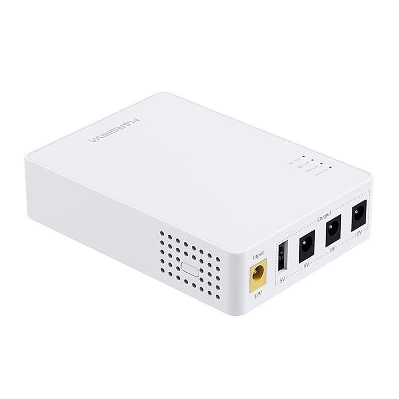 Джерело безперебійного живлення для роутера MARSRIVA KP3 18W Li-Pol 10000 mAh White (8128) - фото 2