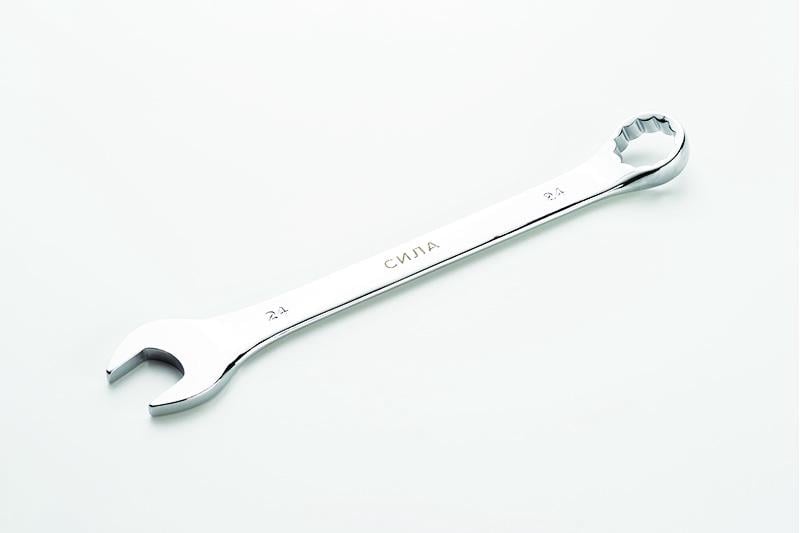 Ключ рожковый-накидной Сила полированный CrV 24 мм (201074)