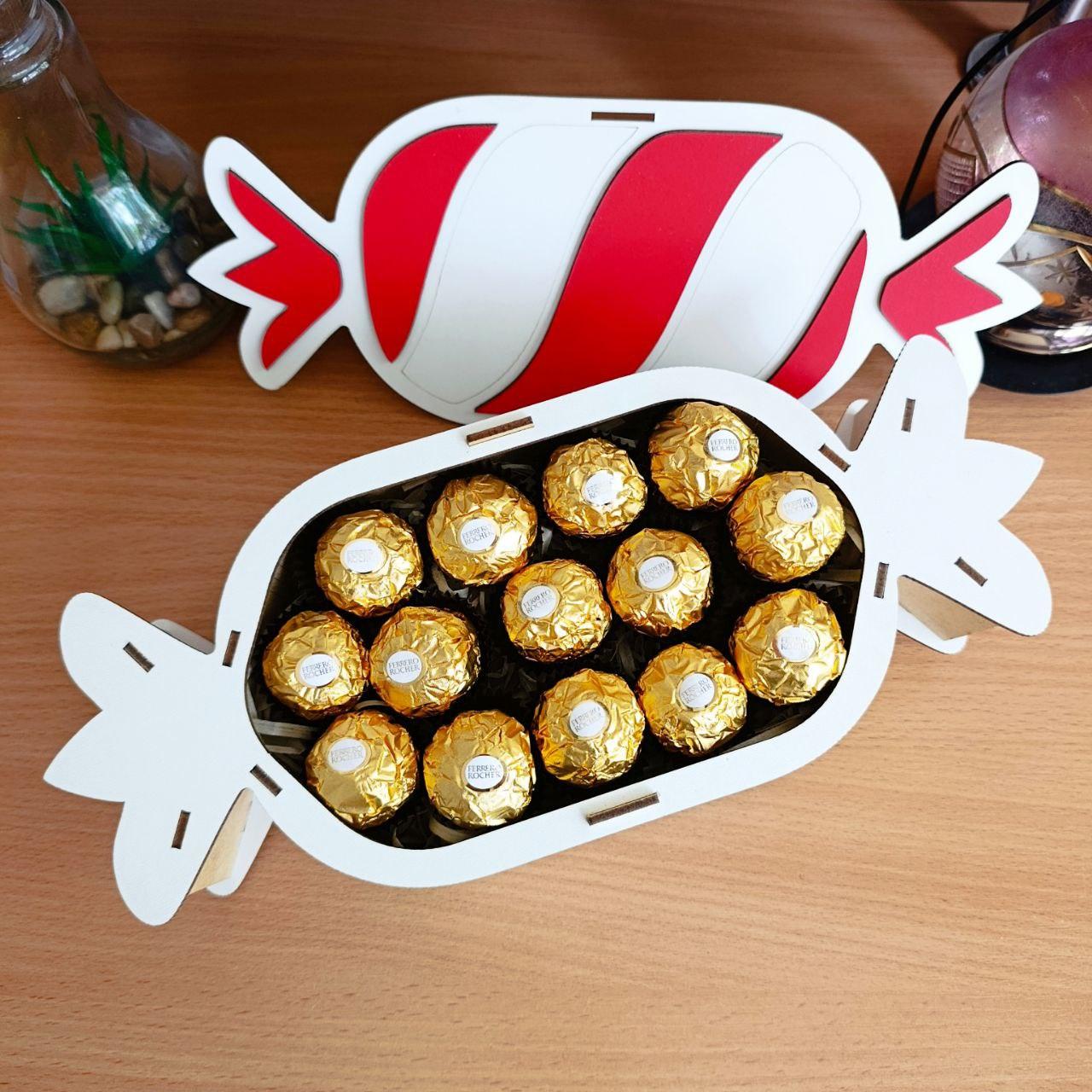 Бокс с конфетами для ребенка/девушки на день рождения/новый год/рождество/8 марта/день влюбленных (ar262) - фото 4