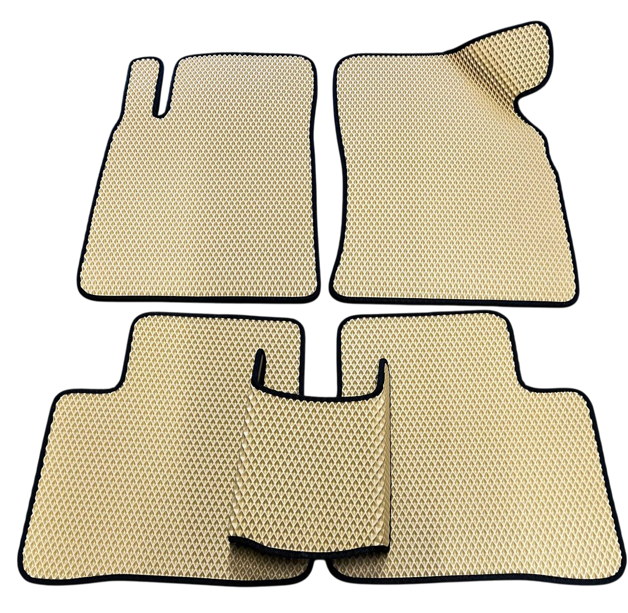 Коврики EVA с 3Д лапой в салон для Hyundai Sonata IV 1998-2004 гг. Бежевый (2430609709)