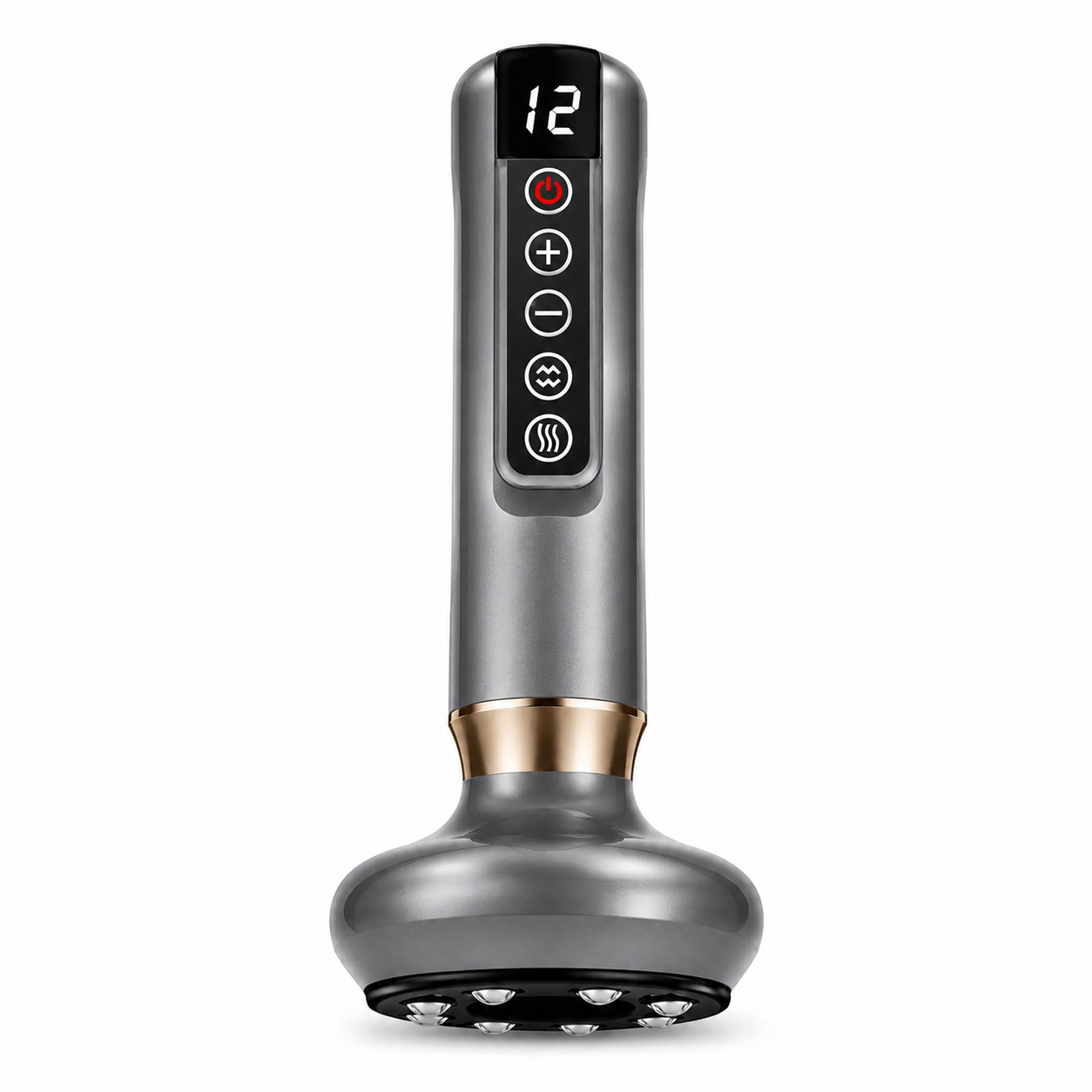 Массажер вакуумный для тела Cupping Massager 12 режимов антицеллюлитный с инфракрасным прогреванием Серый (35546257)