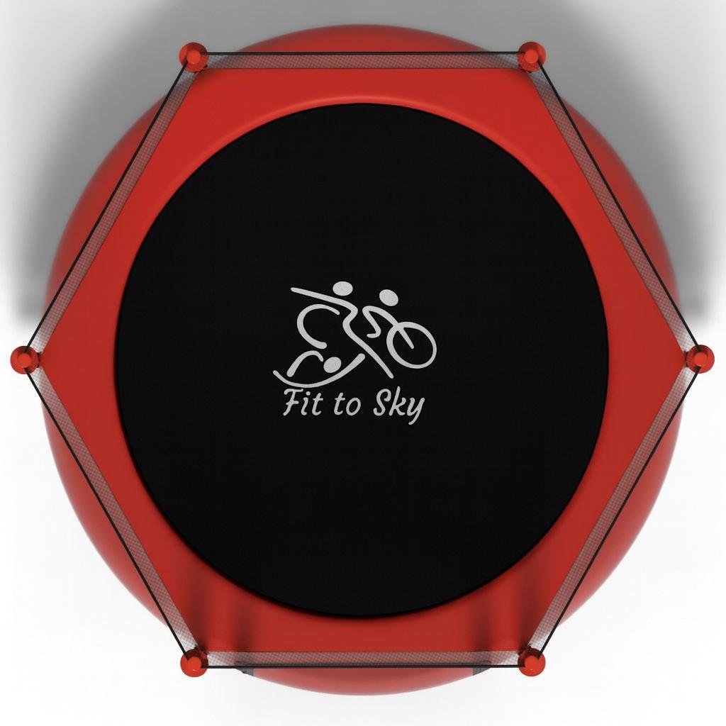 Батут FitToSky з сіткою 152 см Червоний - фото 2 Батут FitToSky з сіткою 152 см Червоний - фото 2