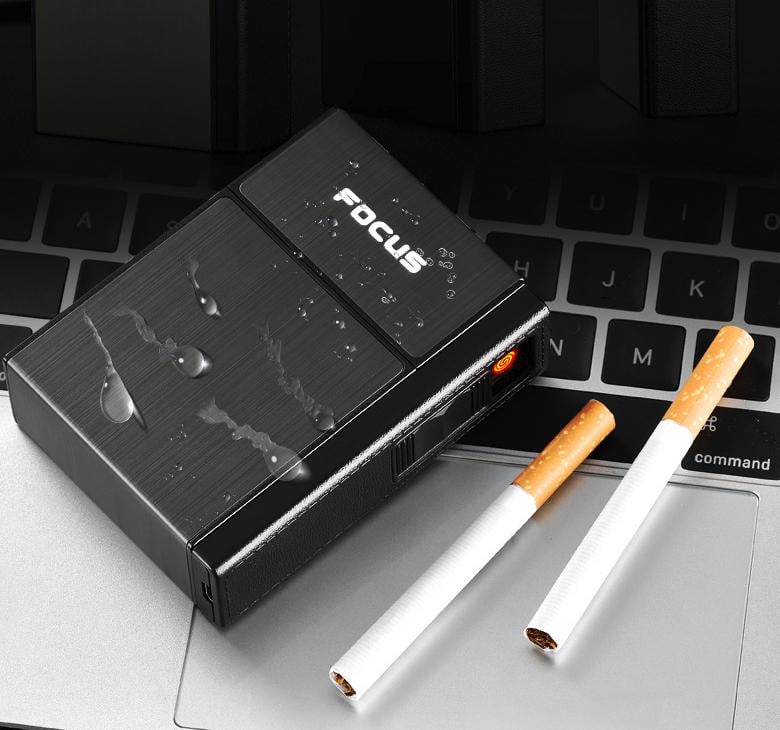 Портсигар електричний з USB запальничкою focus на 20 сигарет (17703733) - фото 5