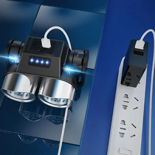 Велофара с двойным светом 8x6,2x4,3 см (G00334) - фото 4 Велофара с двойным светом 8x6,2x4,3 см (G00334) - фото 4