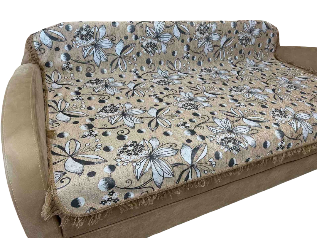 Покрывало на кровать гобелен 150х200 см с накидками на кресло Бежевый (Д-gobelen-new-004-03) - фото 1 Покрывало на кровать гобелен 150х200 см с накидками на кресло Бежевый (Д-gobelen-new-004-03) - фото 1