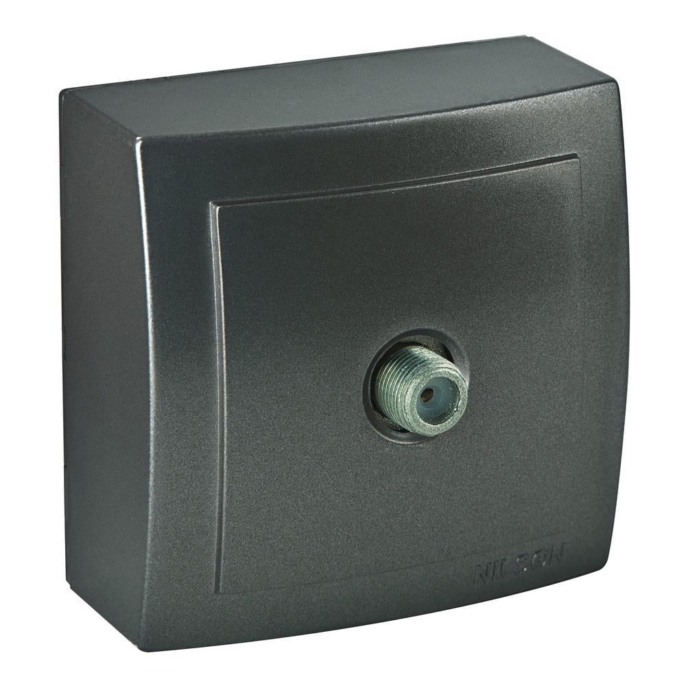 Розетка Nilson Themis супутникова SAT Антрацит (26161035)