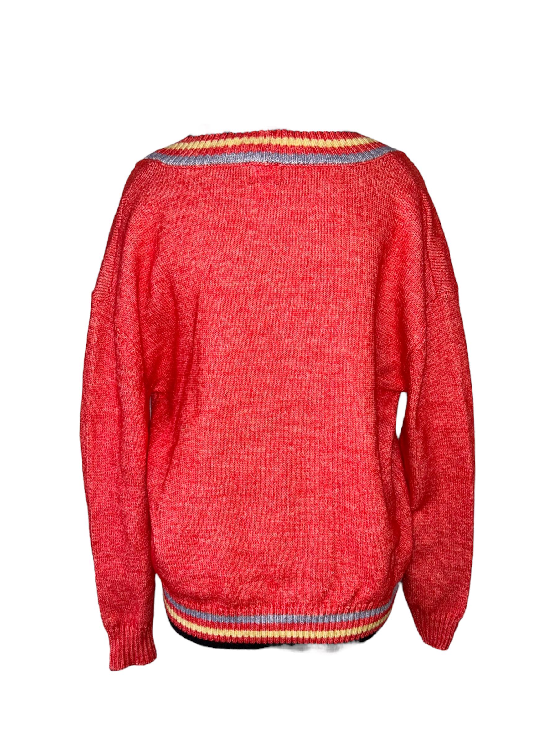 Светр M червоний (1055859wer) - фото 2 Светр M червоний (1055859wer) - фото 2