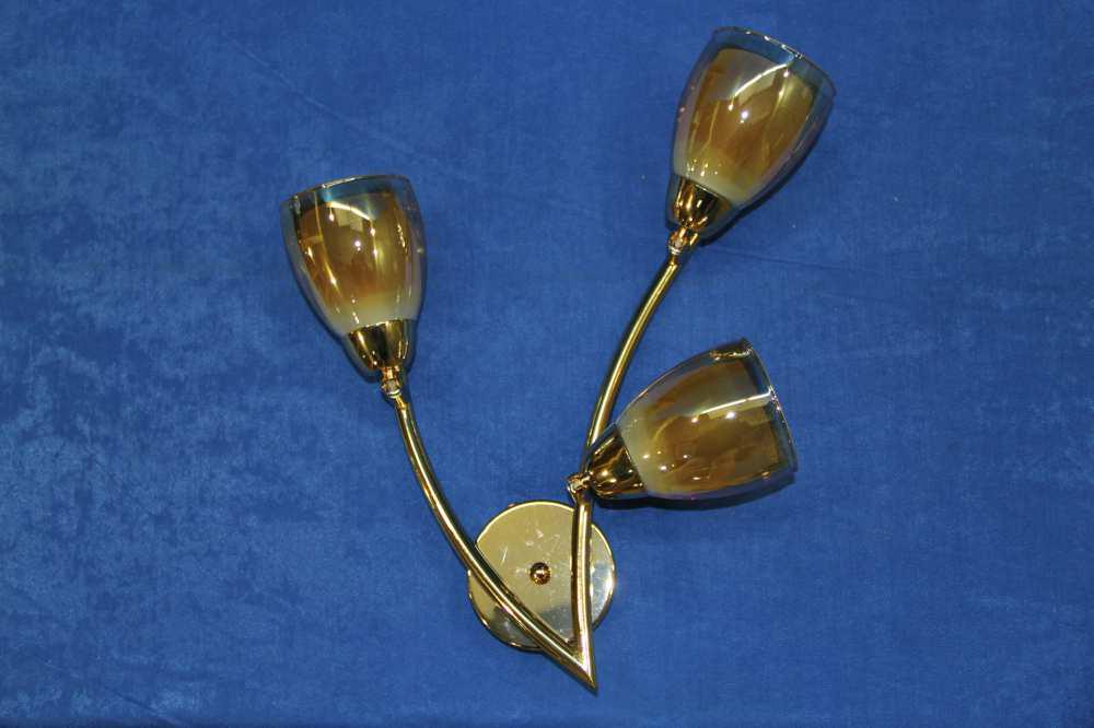 Бра с плафонами Ray B01340D/3 FGD+CR+MIX Коричневый (IR005021)