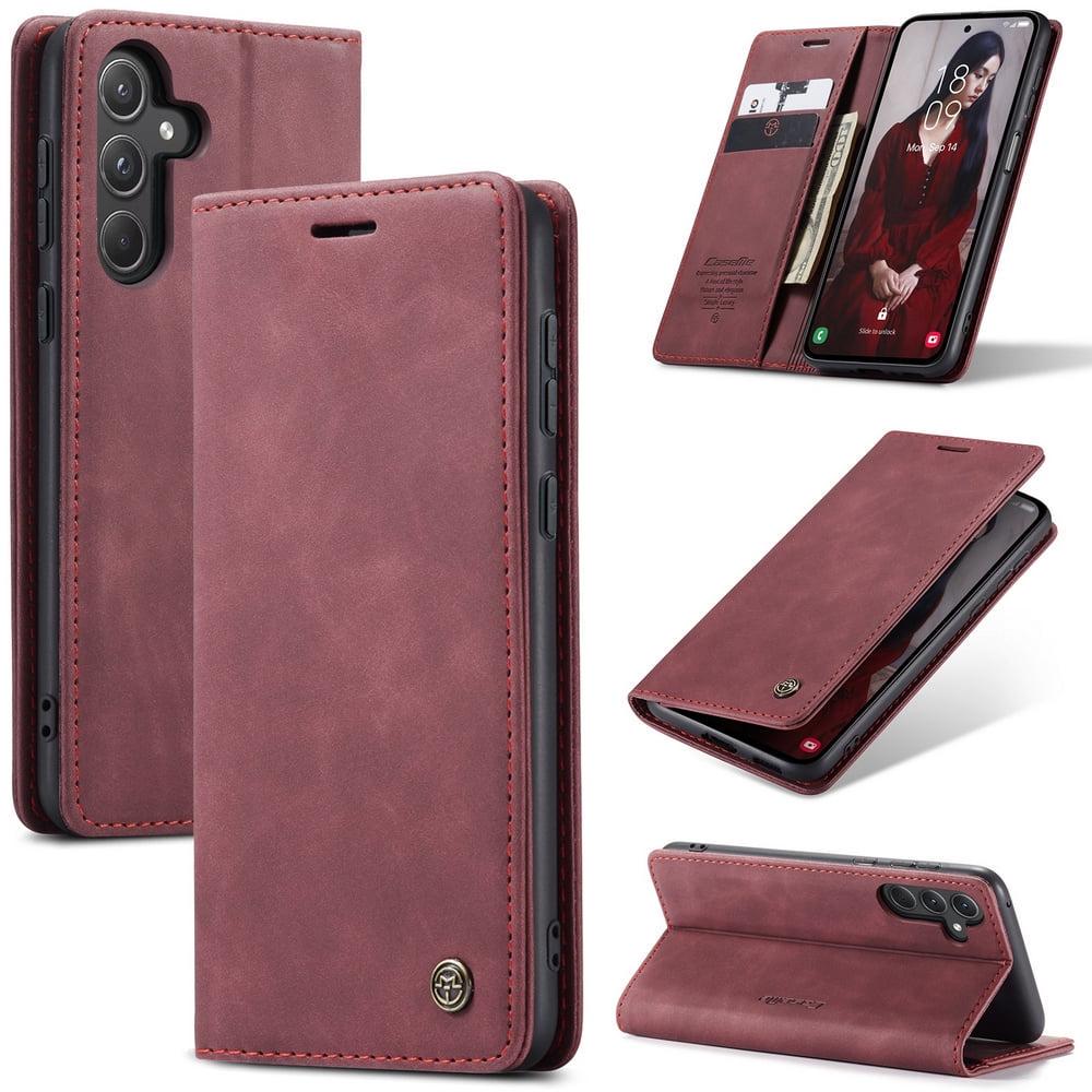 Чехол книжка с магнитом Samsung Galaxy A55 A556 CaseMe Wine (38324-42)