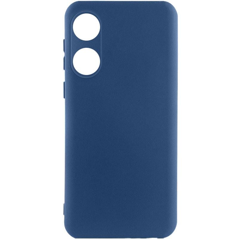 Противоударный чехол Silicone Cover Lakshmi Full Camera (A) для Oppo A58 4G Синий / Navy Blue