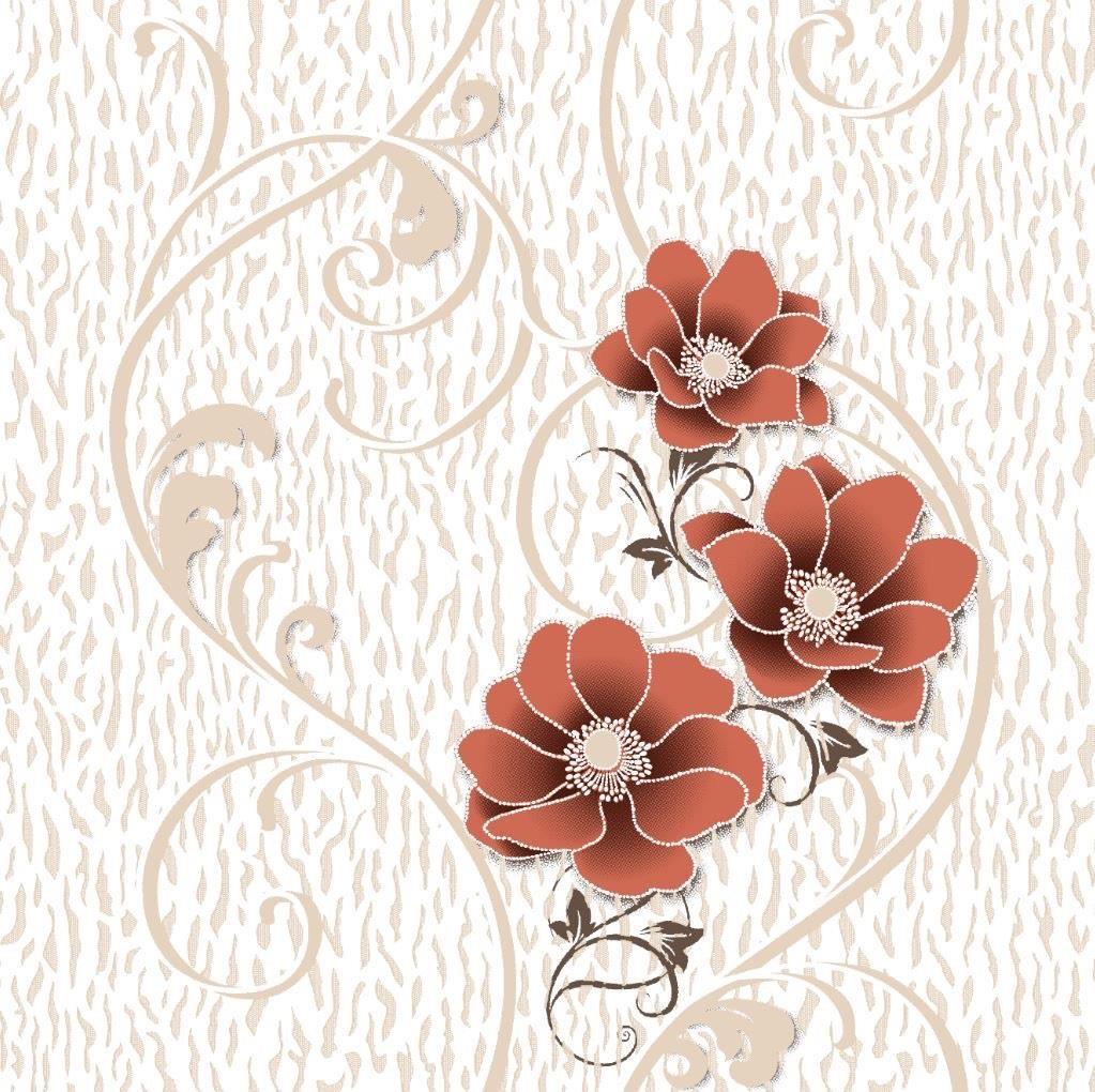 Обои пеноакриловые Континент Белла 33768 0,53x10,05 м Бежевый (2000000602332)