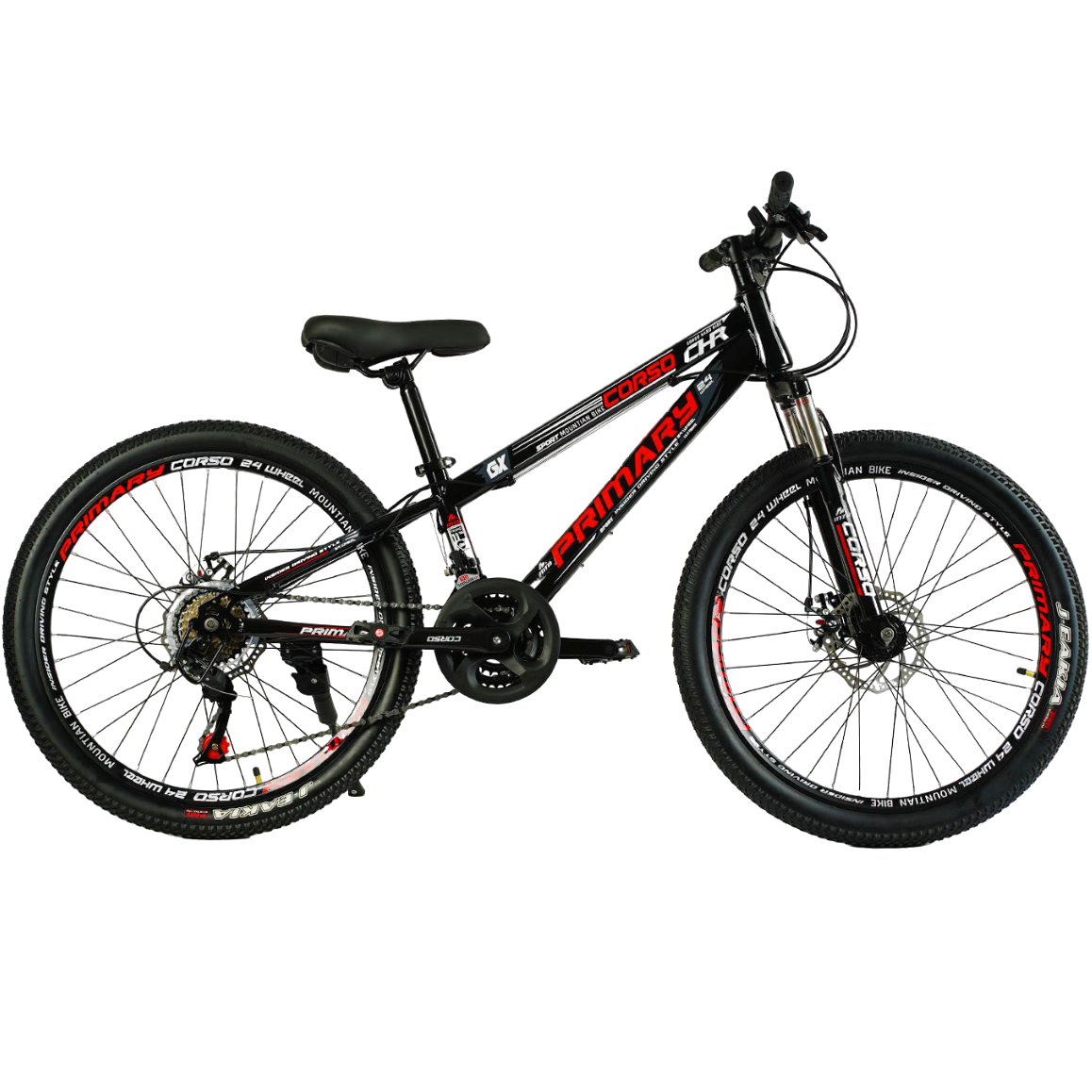 Детский велосипед Corso Primary 24" рама 11" Черный (PRM-24020)