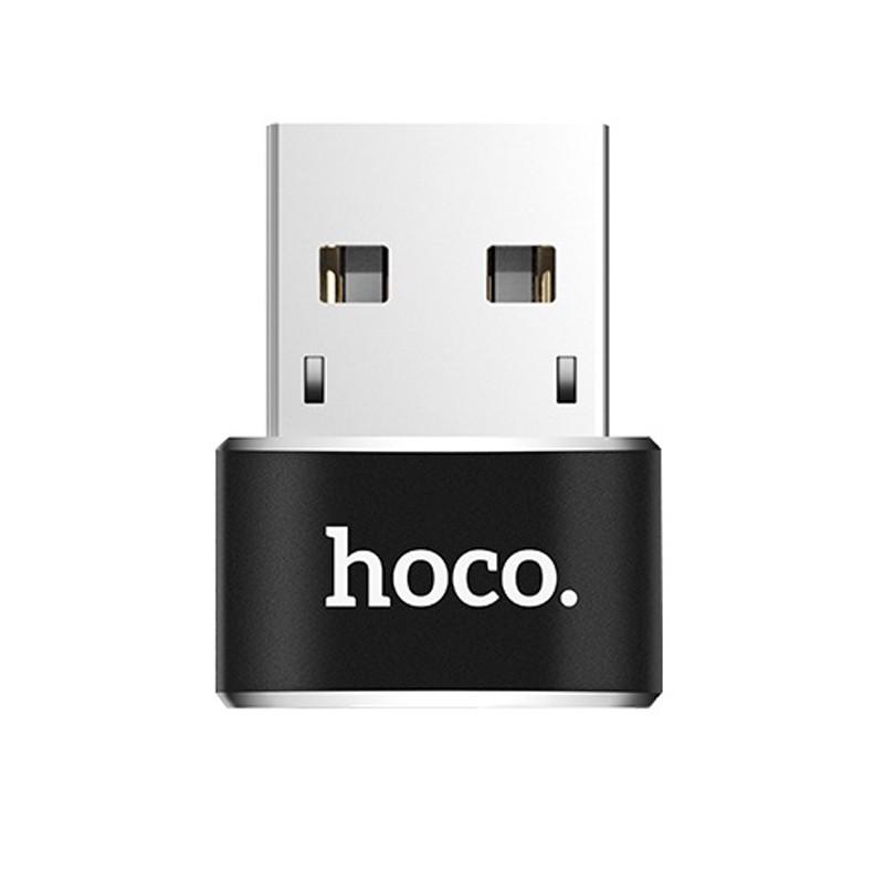 Переходник Hoco UA6 OTG USB Female to Type-C Male Черный (00000022740_2)
