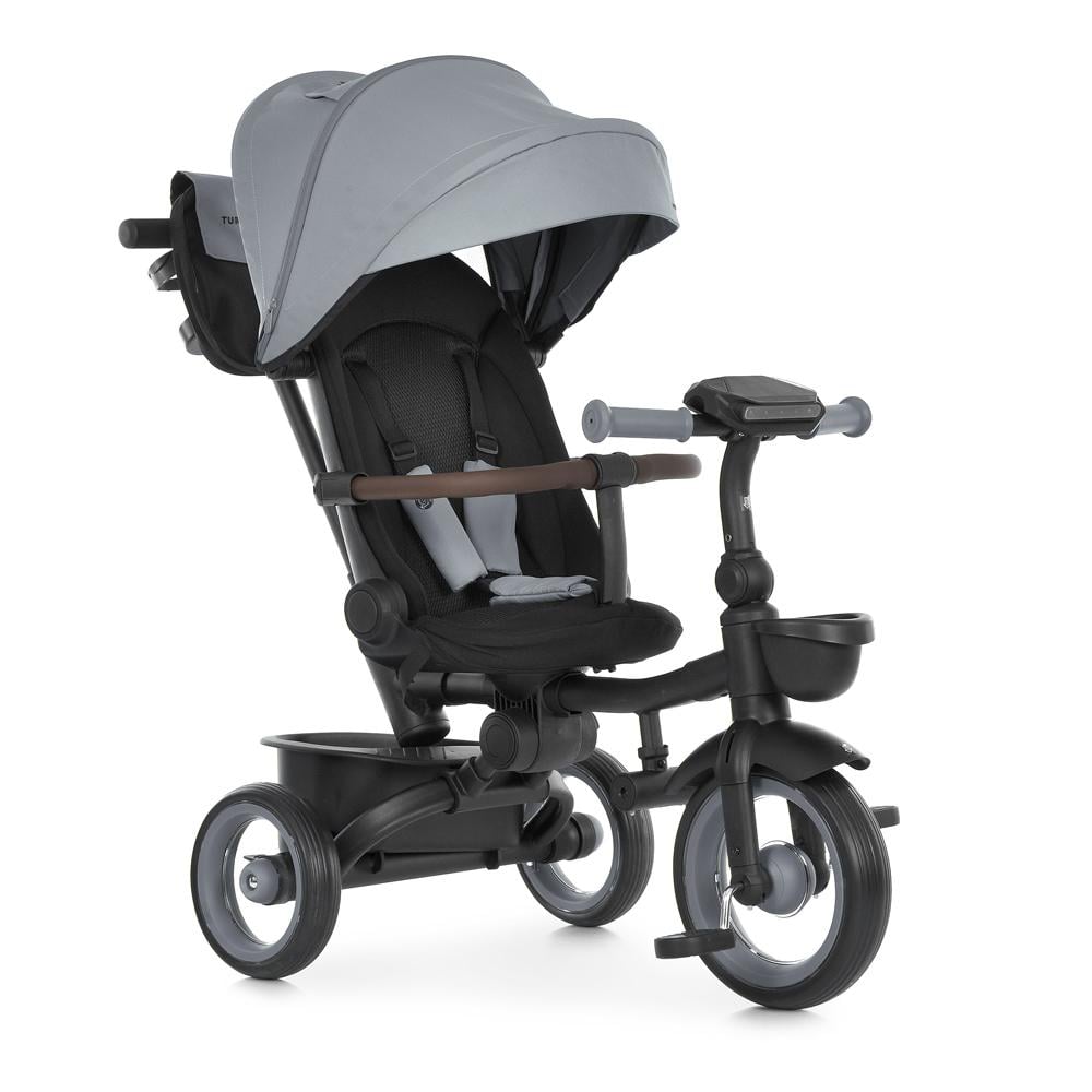 Велосипед триколісний Turbo Trike MT 1038 Grey для прогулянок з м’яким сидінням та EVA-колесами