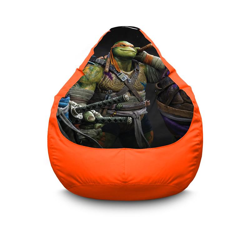 Кресло мешок Ninja Turtles Michelangelo Оксфорд XXL 90х125 см Оранжевый Кресло мешок Ninja Turtles Michelangelo Оксфорд XXL 90х125 см Оранжевый
