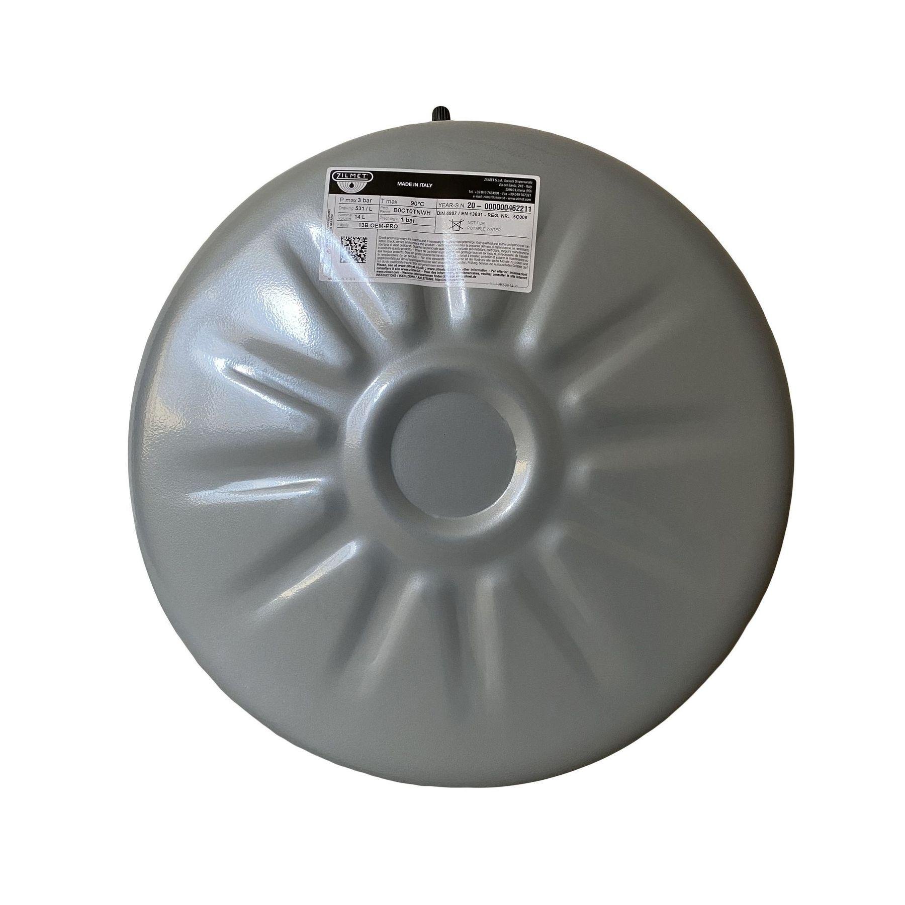 Бак Zilmet oem-pro для монтажа в котлы плоский 531 14 л 3bar рифленый (000006174)