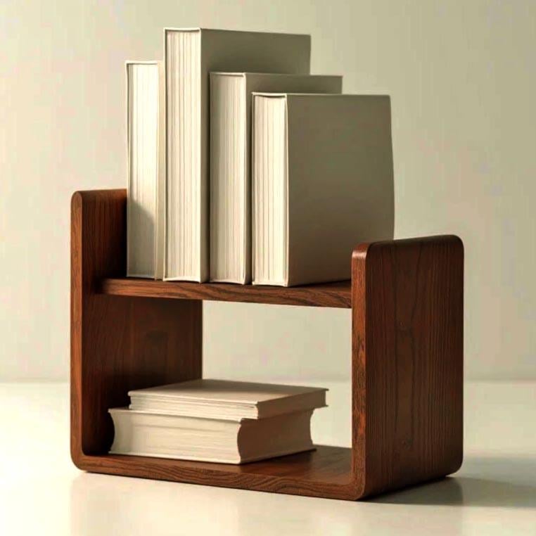 Полка книжная настольная из дерева Самбаро Терракот (КПА-006032)