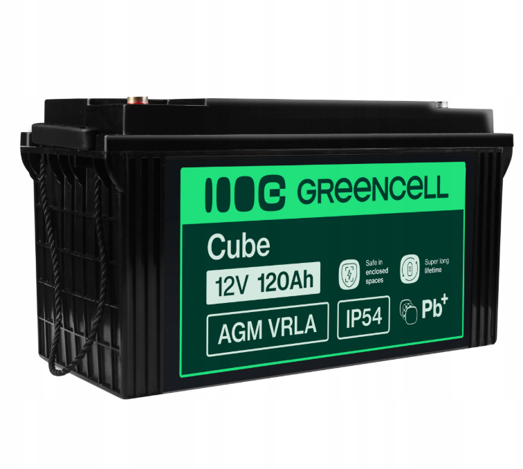 Акумулятор Green Cell AGM VRLA 12V 120 Ah IP54 (2892885224) Акумулятор Green Cell AGM VRLA 12V 120 Ah IP54 (2892885224)