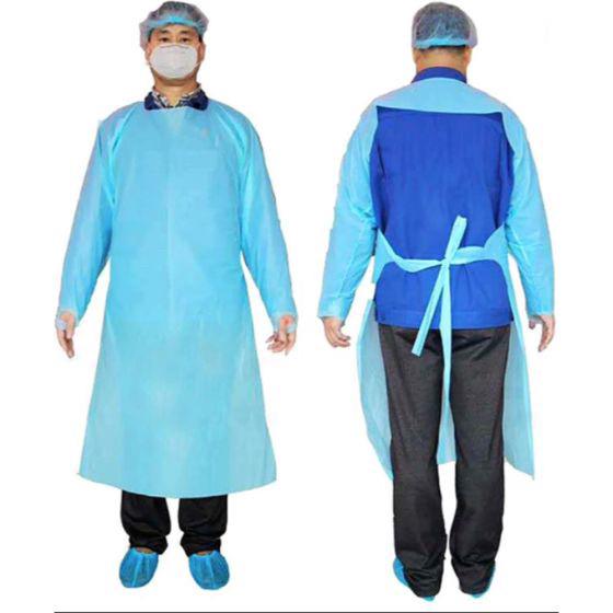 Халат одноразовий нестерильний ізоляційний на зав'язках (0006) - фото 2 Халат одноразовий нестерильний ізоляційний на зав'язках (0006) - фото 2