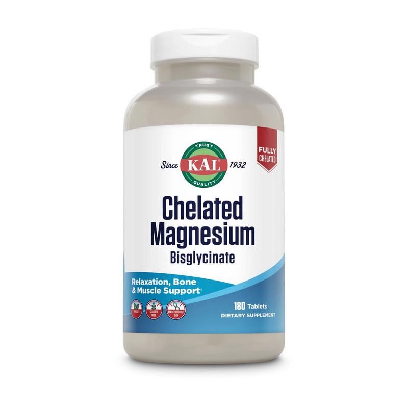 Магний бисглицинат KAL Chelated Magnesium Bisglycinate 180 табл.