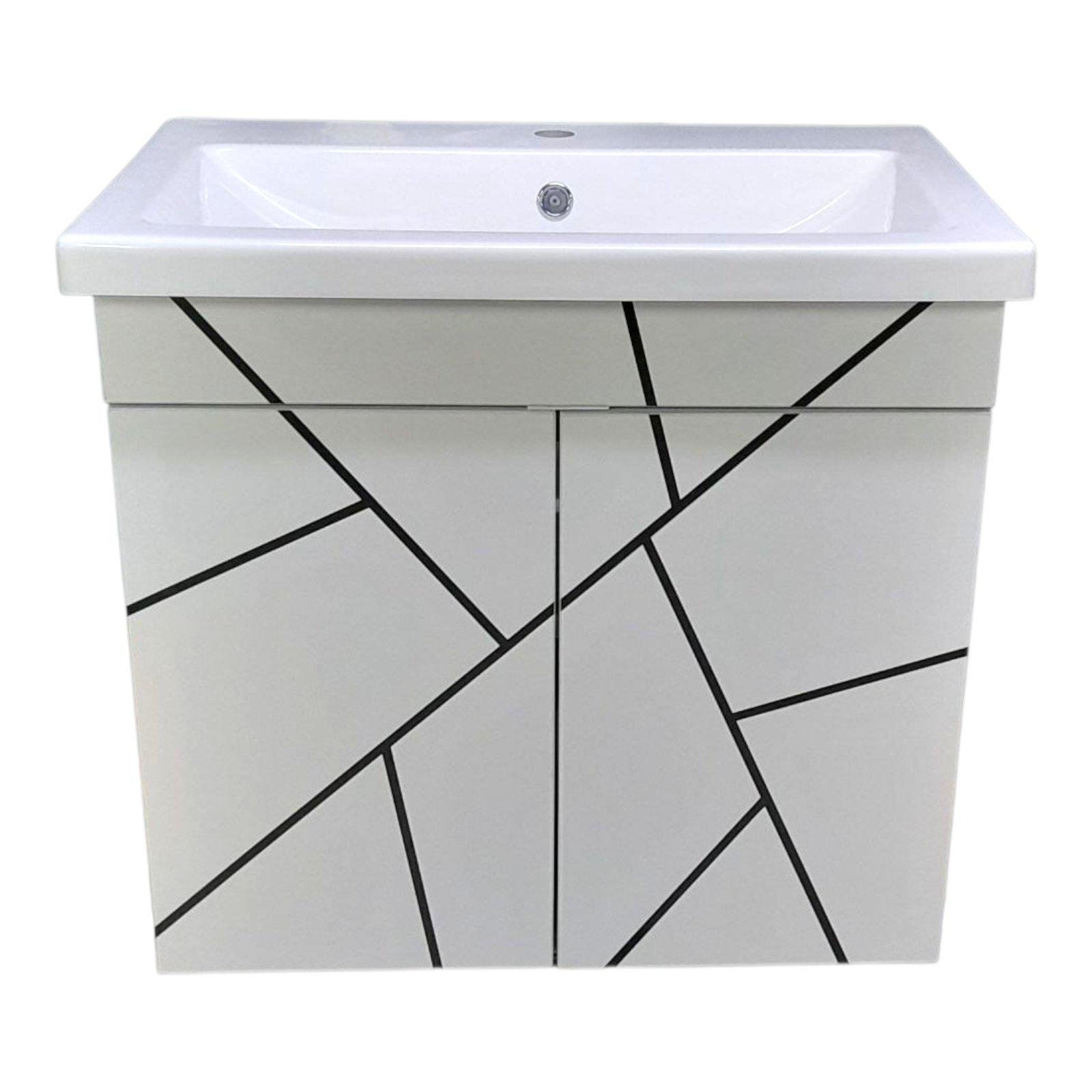 Тумба для ванной комнаты подвесная пластиковая Chaos black push 70 см (2456) - фото 7 Тумба для ванной комнаты подвесная пластиковая Chaos black push 70 см (2456) - фото 7