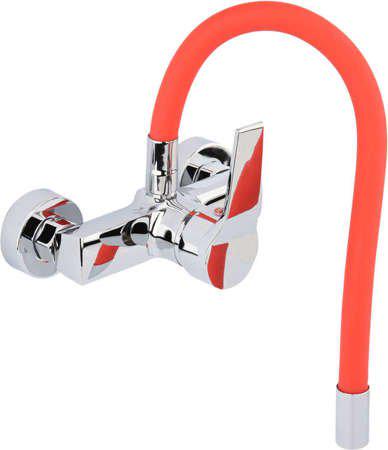 Смеситель для кухни Fala Flexible с гибким красным изливом (75672) - фото 2 Смеситель для кухни Fala Flexible с гибким красным изливом (75672) - фото 2