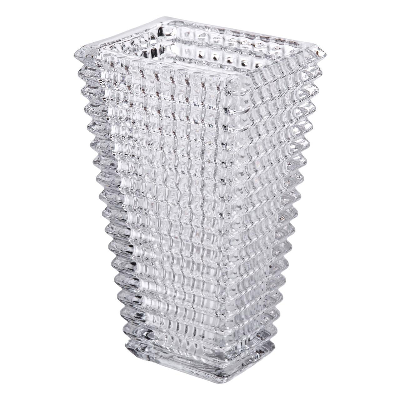 Ваза прямокутна скляна HP-1722 13,5x10x22 см (A-032872)