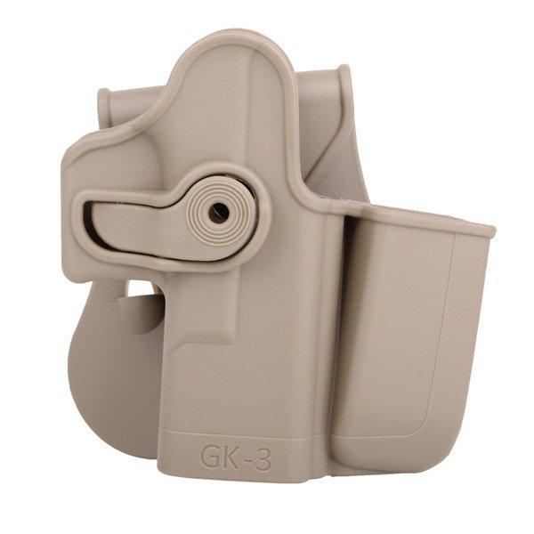 Кобура ИМИ Defense Roto Paddle уровня 2 с итогом Mag Pouch для Glock 17/19/22/23/31/32/36 Desert Tan (IMI-Z1023) - фото 