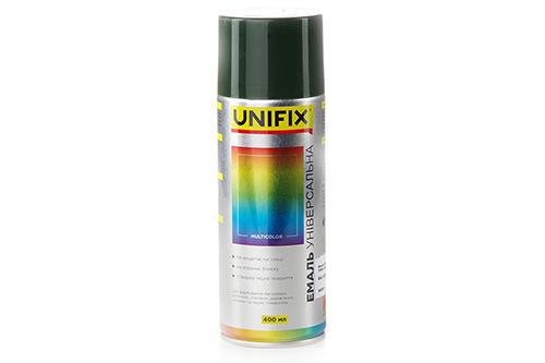 Емаль акрилова універсальна Unifix 400 мл глянсова RAL 6005 Темно-зелений (84565)