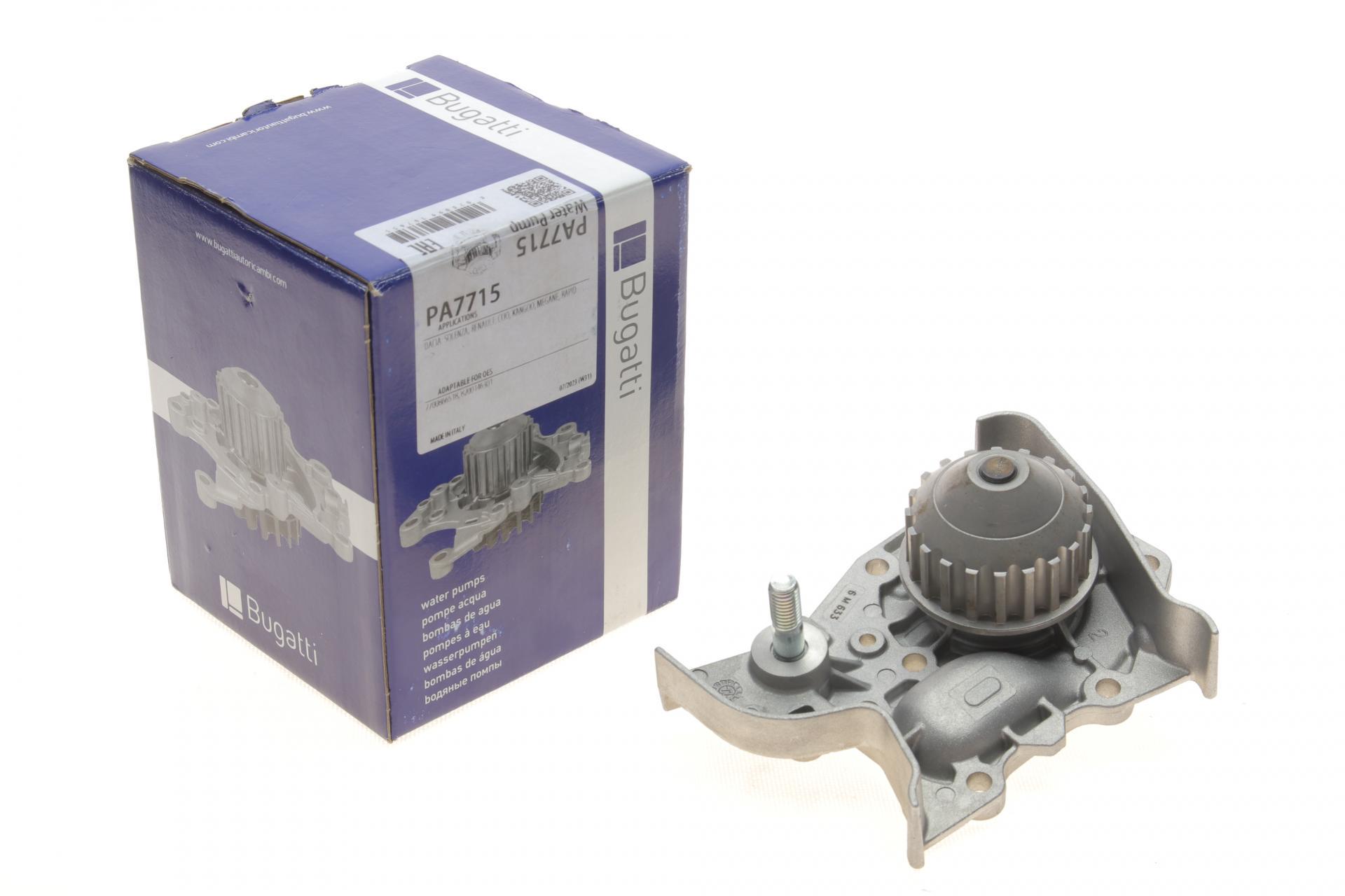 Насос воды Bugatti Renault Kangoo/Megane/Clio 1.4/1.4i/1.4e 96- B/B 8 лоп - PA7715 (25589779)