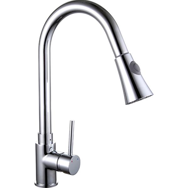 Змішувач для кухні Frap H52 F6052 1033759 із висувною лійкою Хром (102167)