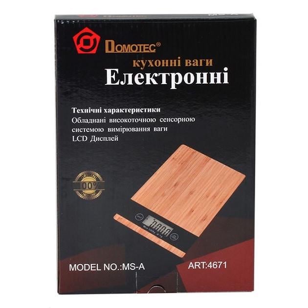 Весы кухонные Domotec MS-A электронные до 5 кг (ART:4671) - фото 7