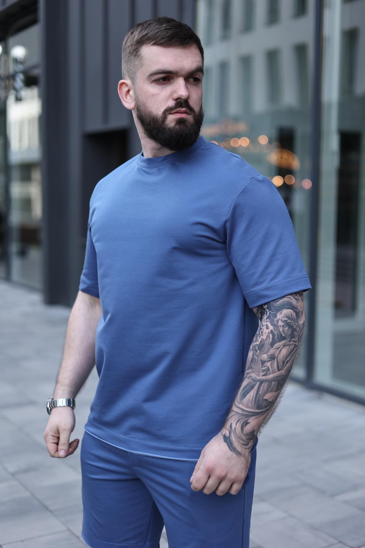 Футболка мужская Breeze Intruder оверсайз 4XL Синий (1561193630/5/7)