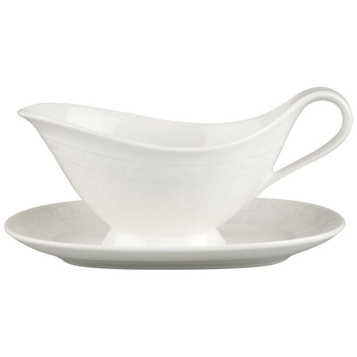 Соусник с блюдцем Villeroy & Boch 400 мл White Pearl