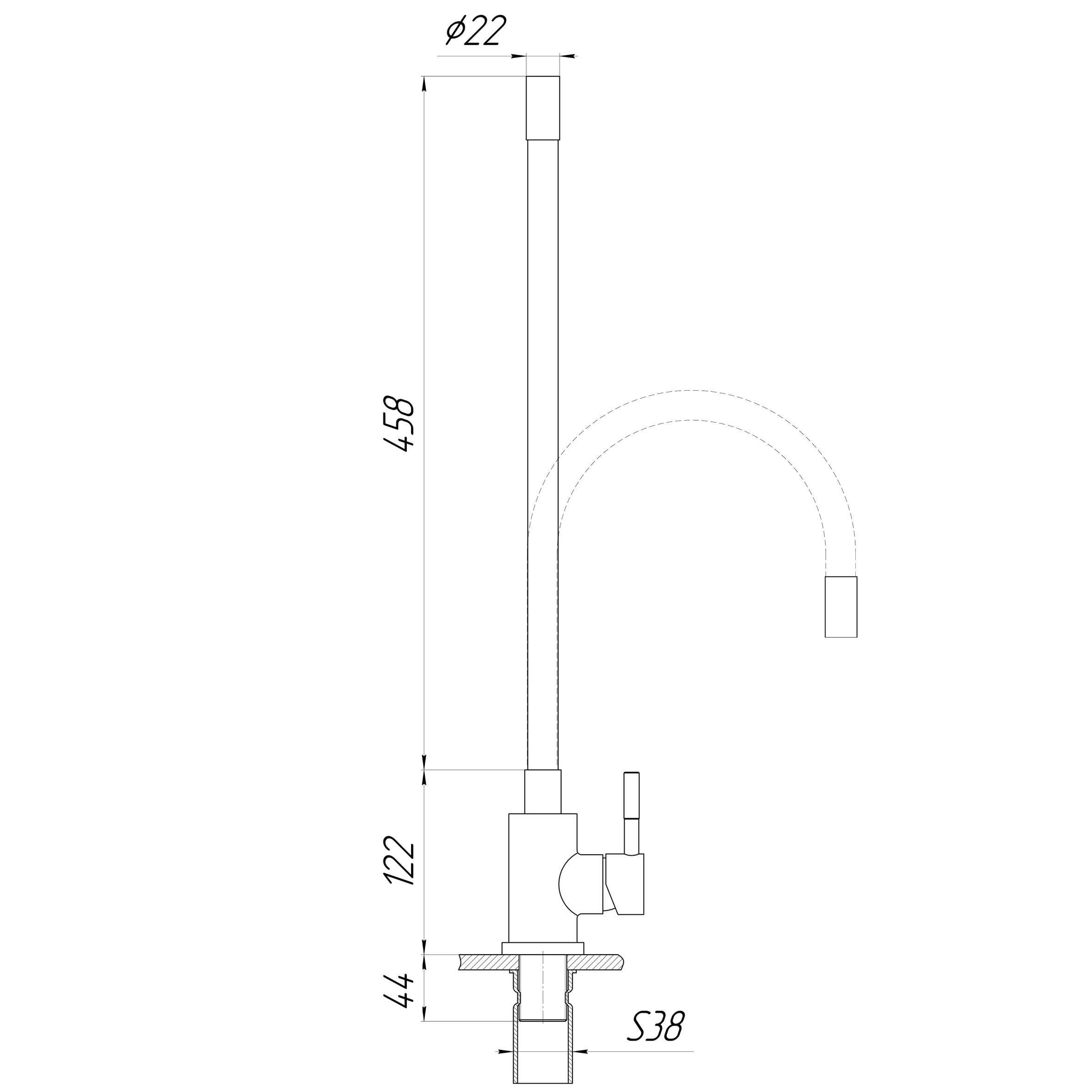 Змішувач для кухні Globus Lux ALPEN SBT1-203SG - фото 7