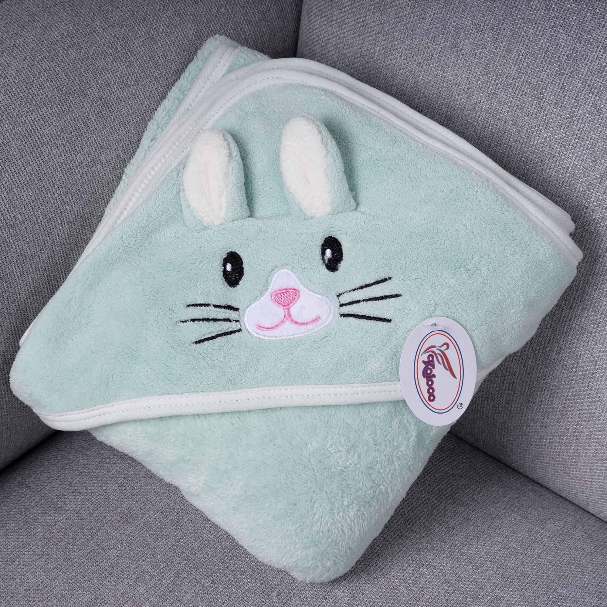 Детский капюшон Koloco Кролик 100x100 см Бледо-зеленый (86122)