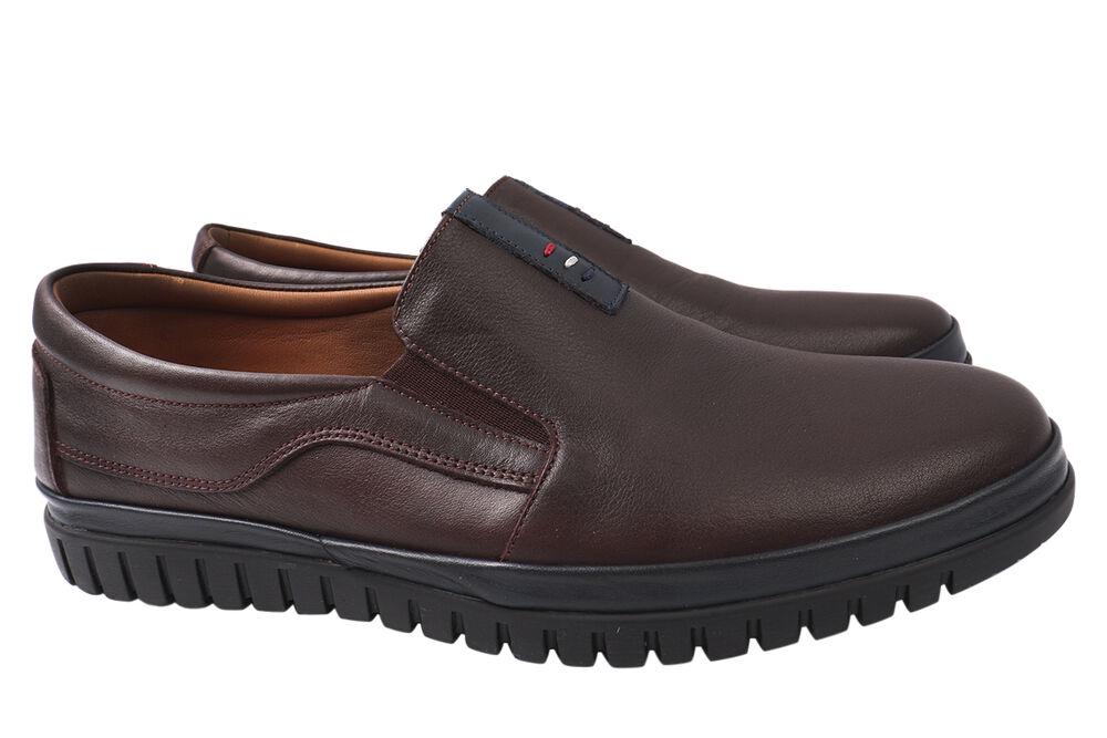 Кеди-сліпони чоловічі Ridge зі шкіри на низькому ходу на шнурівці р. 41 Кабір (403-21DTC)