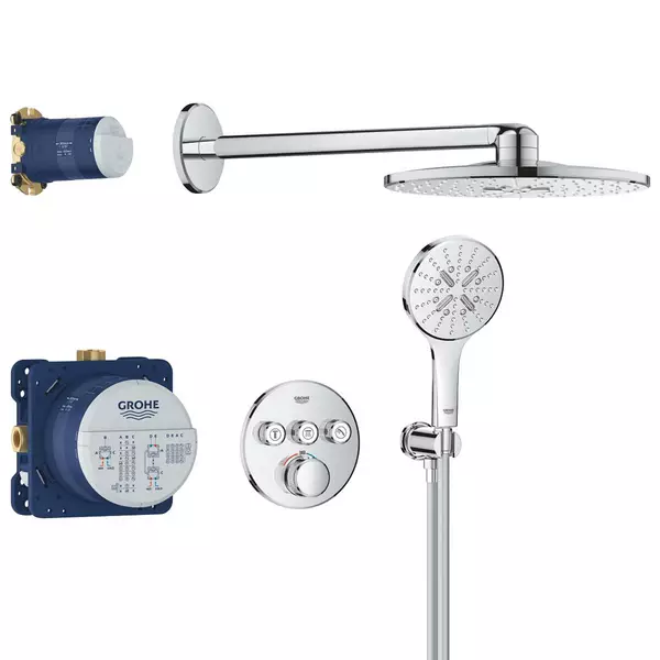 Душевая система скрытого монтажа Grohe Grohtherm SmartControl 34863000 на 3 выхода с термостатом (35624061)