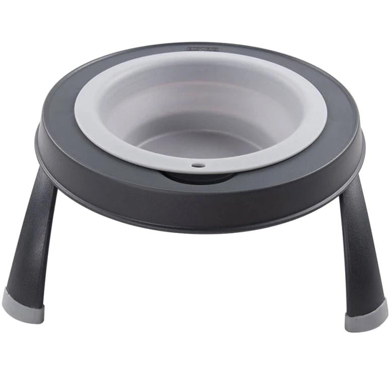 Миска одинарная для собак Dexas Single Elevated Feeder Large на складной подставке 960 мл Светло-серый (PW140432429)