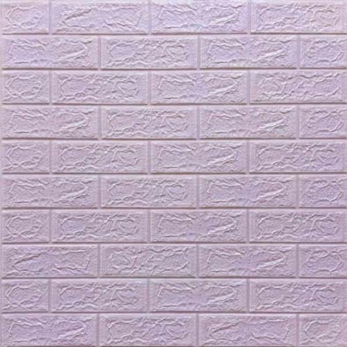 Панель самоклеюча 3D під cвітло-фіолетову цеглу 700x770x5 мм